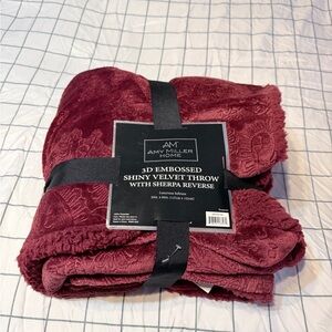 Amy Miller Home Red Velvet Throw